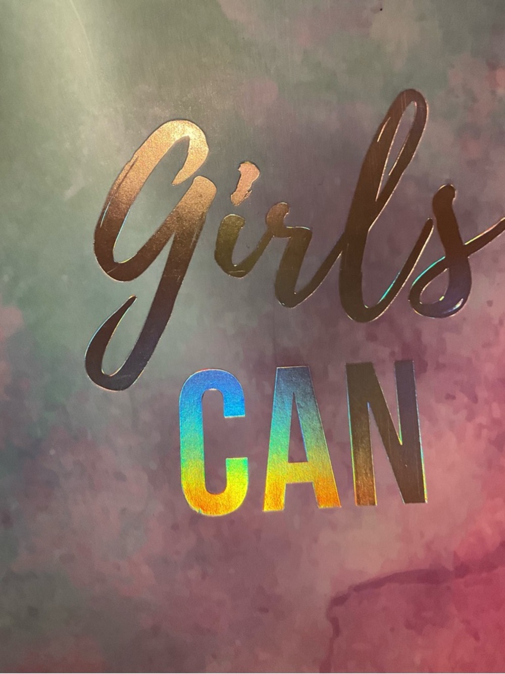 🆕💜💕 1TSB Girls Can Holographic Graphic Print Journal 📝 Notebook